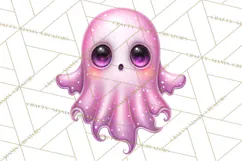 Halloween Clipart PNG, Pink Pastel Goth Halloween Ghost Product Image 2