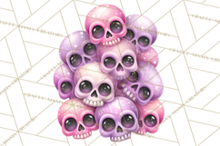 Halloween Clipart PNG, Pink Pastel Goth Halloween Ghost Product Image 5