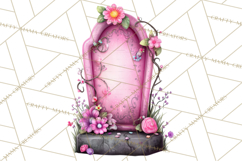 Halloween Clipart PNG, Pink Pastel Goth Halloween Ghost Product Image 2