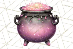 Halloween Clipart PNG, Pink Pastel Goth Halloween Ghost Product Image 3