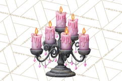 Halloween Clipart PNG, Pink Pastel Goth Halloween Ghost Product Image 4