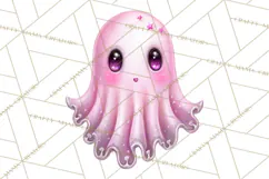 Halloween Clipart PNG, Pink Pastel Goth Halloween Ghost Product Image 2