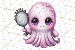 Halloween Clipart PNG, Pink Pastel Goth Halloween Ghost Product Image 5