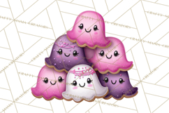 Halloween Clipart PNG, Pink Pastel Goth Halloween Ghost Product Image 5