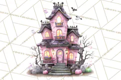 Halloween Clipart PNG, Pink Pastel Goth Halloween Ghost Product Image 2