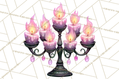 Halloween Clipart PNG, Pink Pastel Goth Halloween Ghost Product Image 5