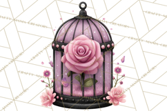 Halloween Clipart PNG, Pink Pastel Goth Halloween Ghost Product Image 2