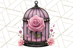 Halloween Clipart PNG, Pink Pastel Goth Halloween Ghost Product Image 2