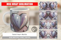 Mug Wrap Design Pastel Heart Marble Product Image 1