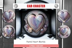 Car Coaster Pastel Heart Marble Product Image 1
