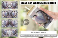 Glass Can Wraps Pastel Heart Marble Product Image 1