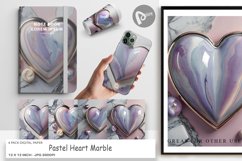 Digital Paper Pastel Heart Marble Product Image 1