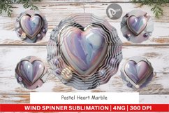 Wind Spinner Pastel Heart Marble Product Image 1