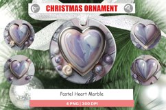 Christmas Ornaments Pastel Heart Marble Product Image 1