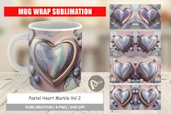 Mug Wrap Design Pastel Heart Marble Product Image 1