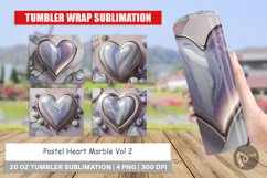 Tumbler Wrap Pastel Heart Marble Product Image 1