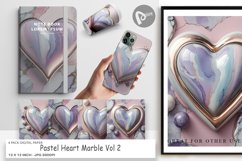 Digital Paper Pastel Heart Marble Product Image 1