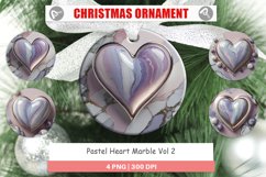 Christmas Ornaments Pastel Heart Marble Product Image 1