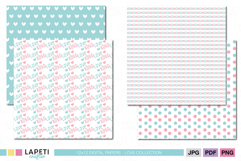 Romantic pastel pattern papers for Valentine projects
