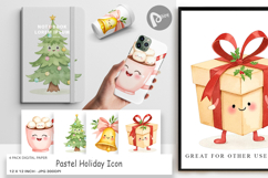 Digital Paper Holiday Pastel Icons Product Image 1