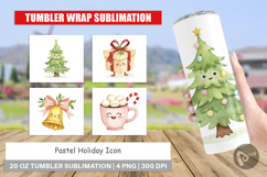 Tumbler Holiday Pastel Icons Product Image 1