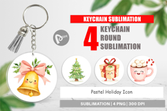 Keychain Holiday Pastel Icons Product Image 1