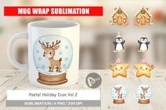 Mug Wrap Holiday Pastel Icons Product Image 1