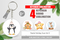 Keychain Holiday Pastel Icons Product Image 1
