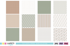 Modern Christmas printable papers for crafting