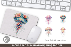 Pastel Jellyfish Lace Mouse Pad Product Image 1