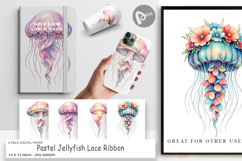 Pastel Jellyfish Lace Digital Paper Product Image 1