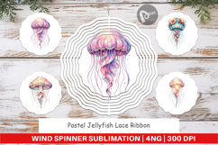 Pastel Jellyfish Lace Wind Spinner Product Image 1
