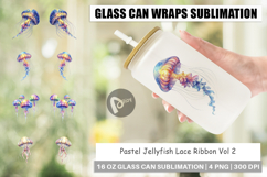 Pastel Jellyfish Lace Glass Can Product Image 1