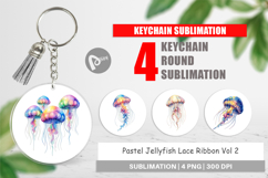 Pastel Jellyfish Lace Keychain Product Image 1