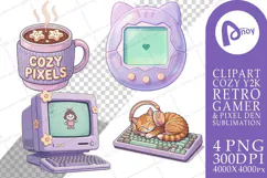 Pastel Lavender Cozy Gamer Sublimation Product Image 1