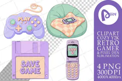 Pastel Lavender Cozy Gamer Sublimation Product Image 1