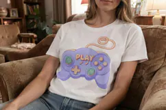 Pastel Lavender Cozy Gamer Sublimation Product Image 4