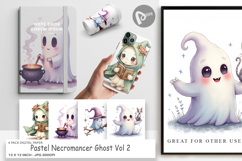 Digital Paper Pastel Necromancer Ghost Product Image 1
