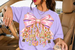 Pastel Nutcracker Bow PNG with Pink Ballet Charms Product Image 2