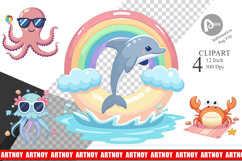 Pastel Ocean Cuties Clipart Product Image 1