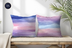 Soft Pastel Ombre Watercolor Blend Seam Digital Paper Product Image 2