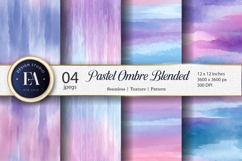 Soft Pastel Ombre Watercolor Blend Seam Digital Paper Product Image 1