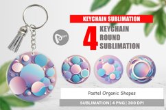 Keychain Pastel Organic Shapes Product Image 1