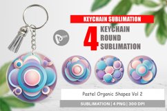 Keychain Pastel Organic Shapes Product Image 1