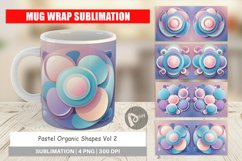 Mug Wrap Design Pastel Organic Shapes Product Image 1