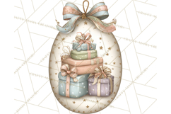 Pastel Christmas Ornaments Watercolor PNG Product Image 2