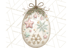 Pastel Christmas Ornaments Watercolor PNG Product Image 4