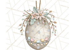 Pastel Christmas Ornaments Watercolor PNG Product Image 3
