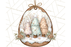 Pastel Christmas Ornaments Watercolor PNG Product Image 3