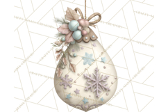 Pastel Christmas Ornaments Watercolor PNG Product Image 4